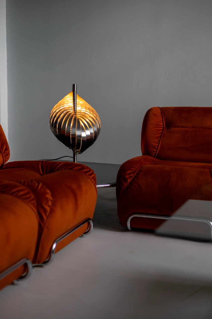 Spiral Table Lamp, Henri Mathieu, France, 1970s