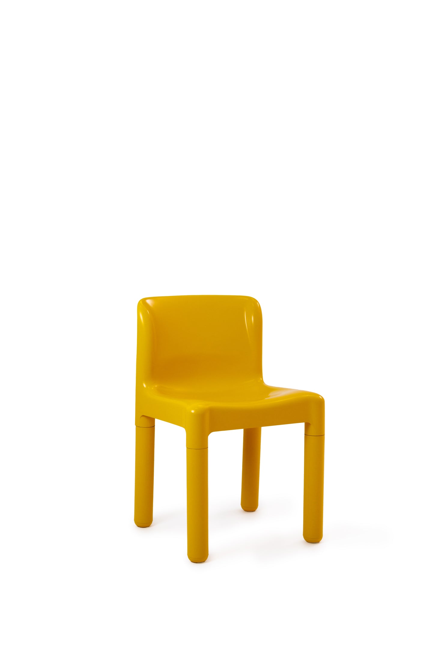 Set de 2 Scaune Vintage Galbene Model 4875 de Carlo Bartoli pentru Kartell