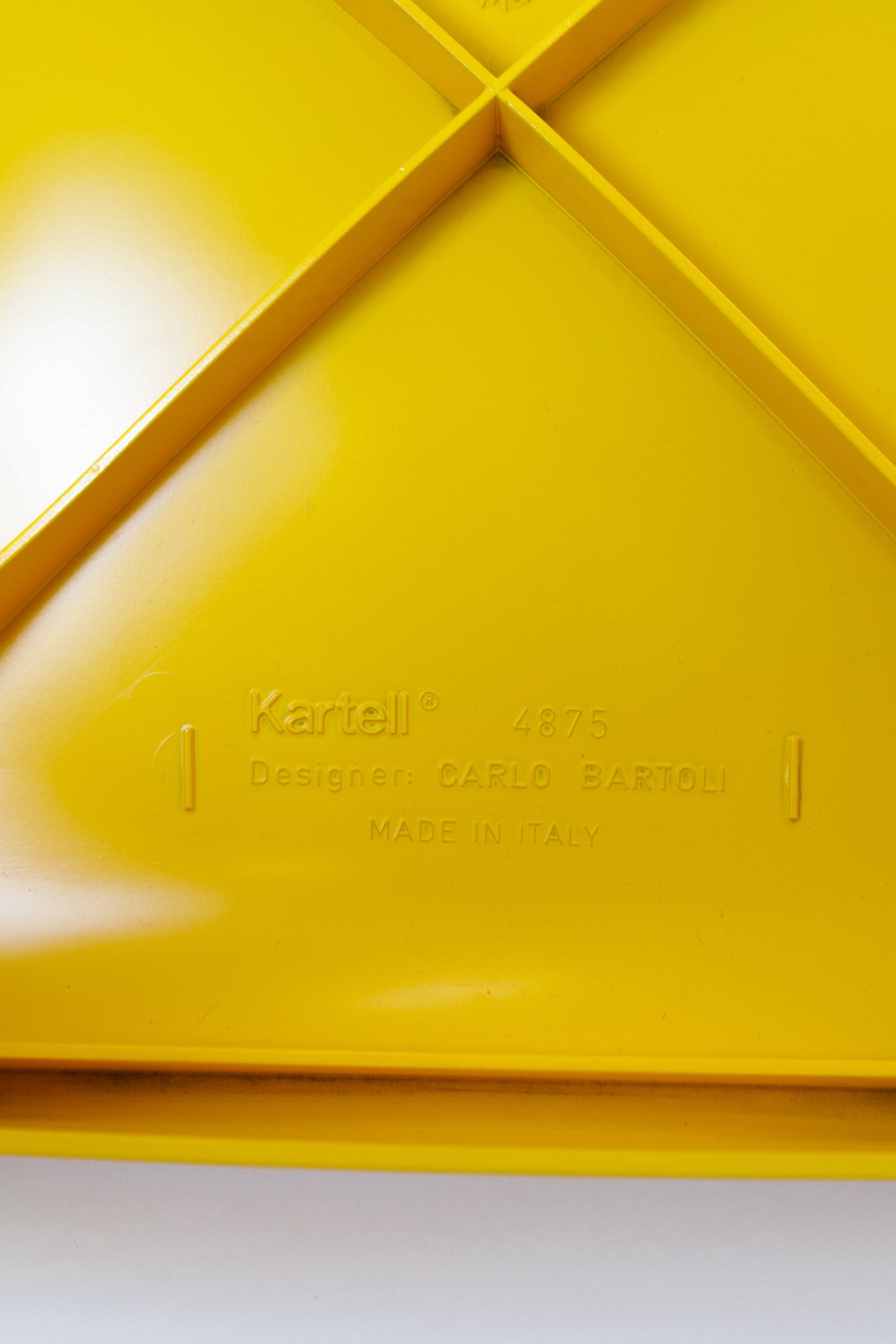 Set de 2 Scaune Vintage Galbene Model 4875 de Carlo Bartoli pentru Kartell