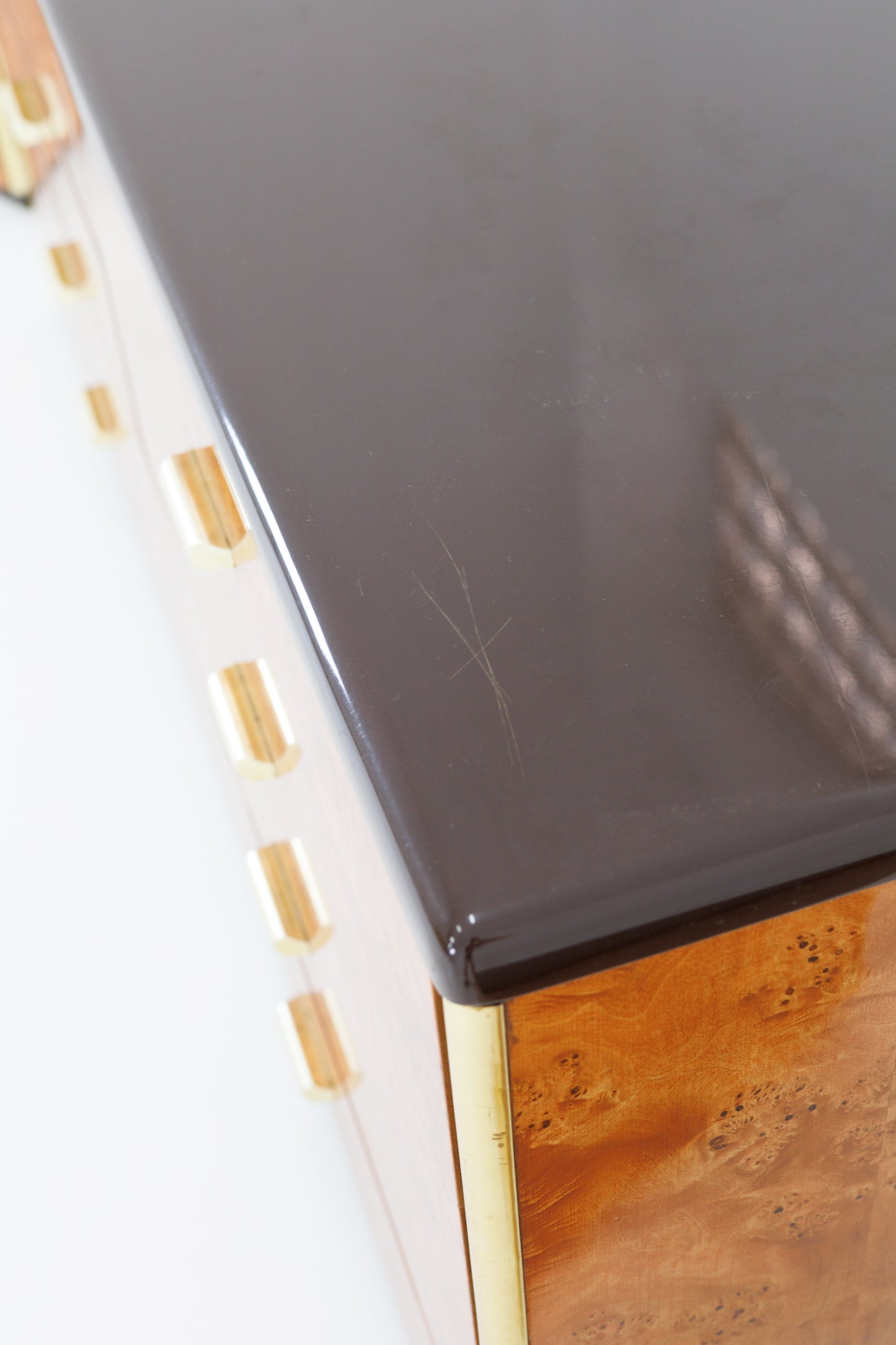 Set Comodă și Sertare din Lemn de Rădăcină - Italia, anii 1970