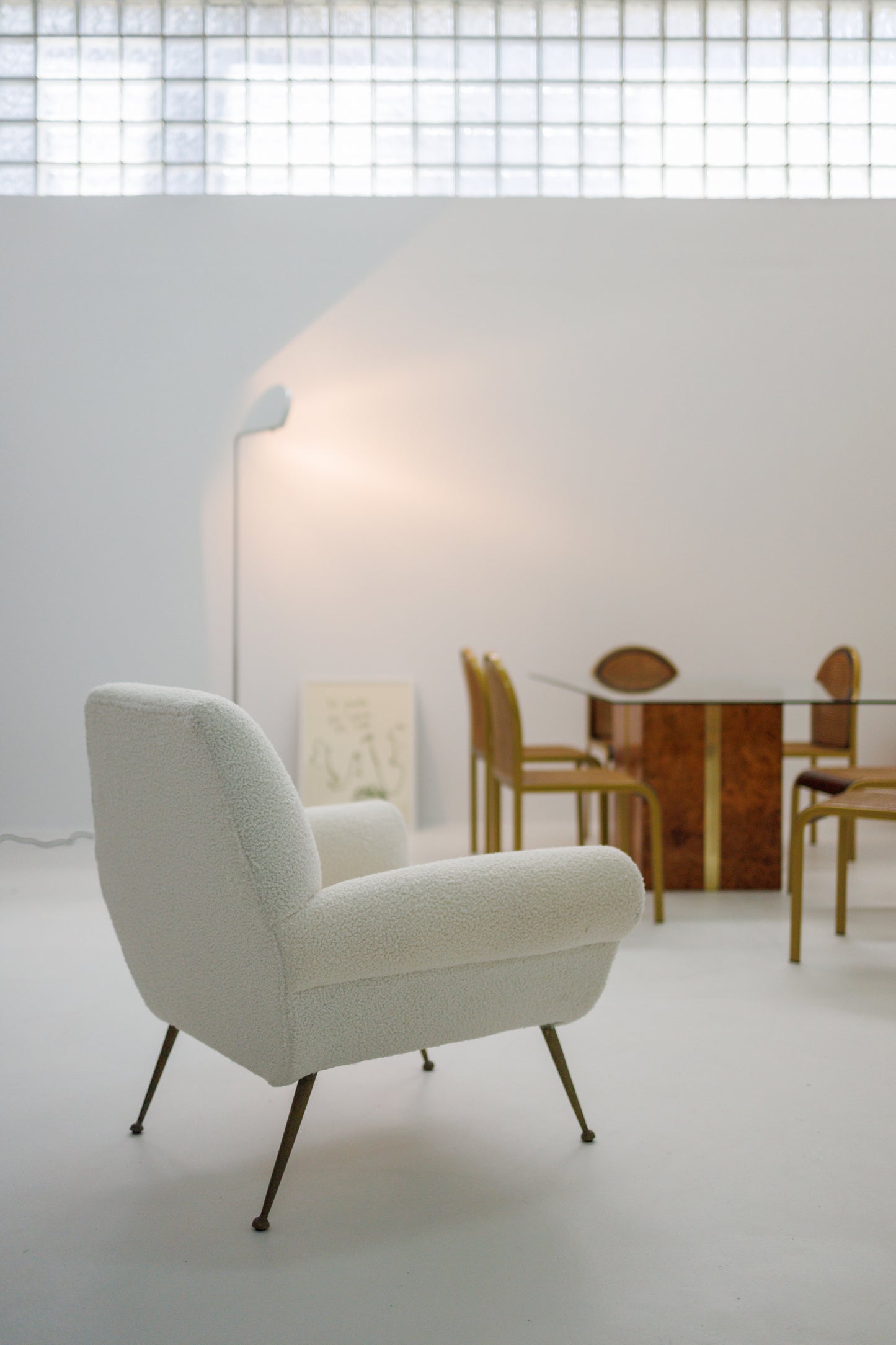 Set of 2 Reupholstered Armchairs by Gigi Radice for Minotti