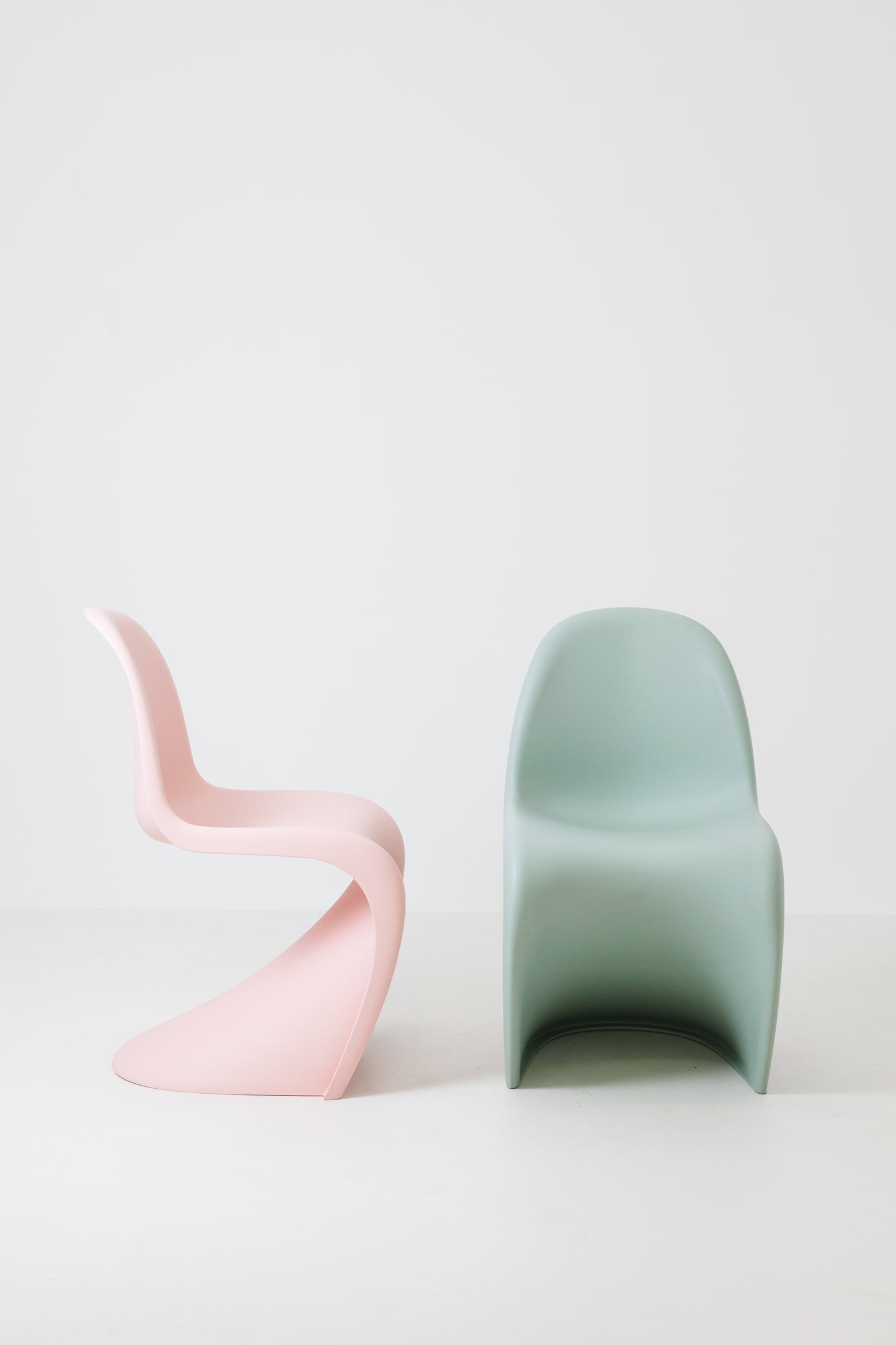 Set of 2 Mint Green Verner Panton Chairs