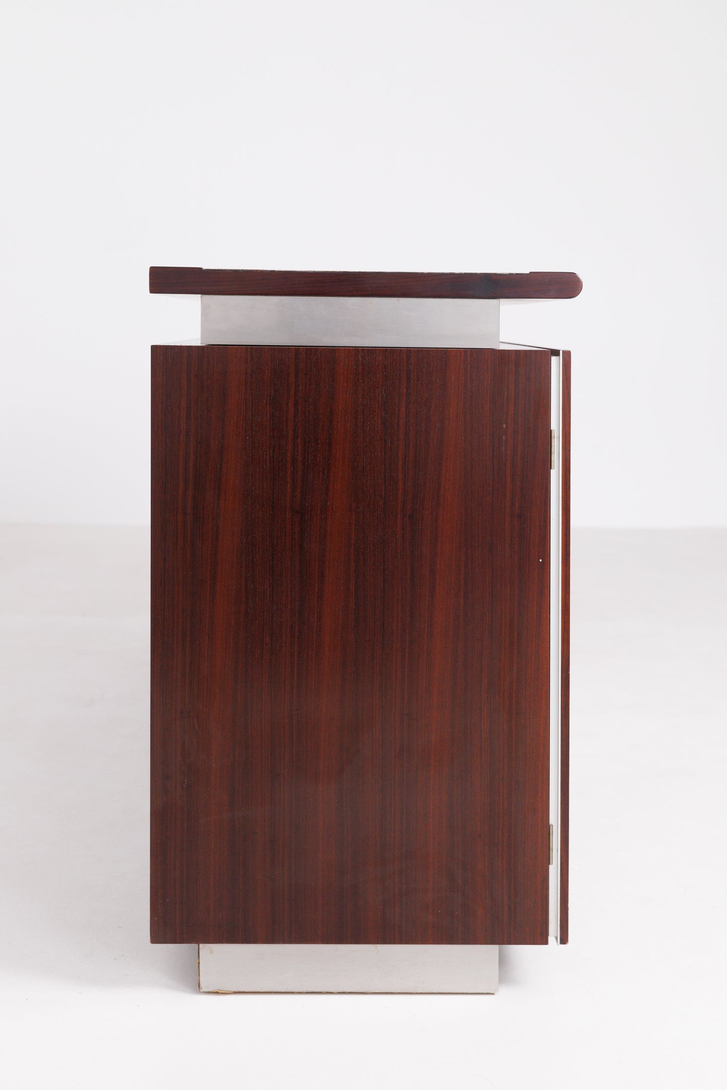 Vintage Mid Century-Modern Rosewood & Steel Parioli Sideboard by Giotto Stoppino for Acerbis, Italy, 1970s