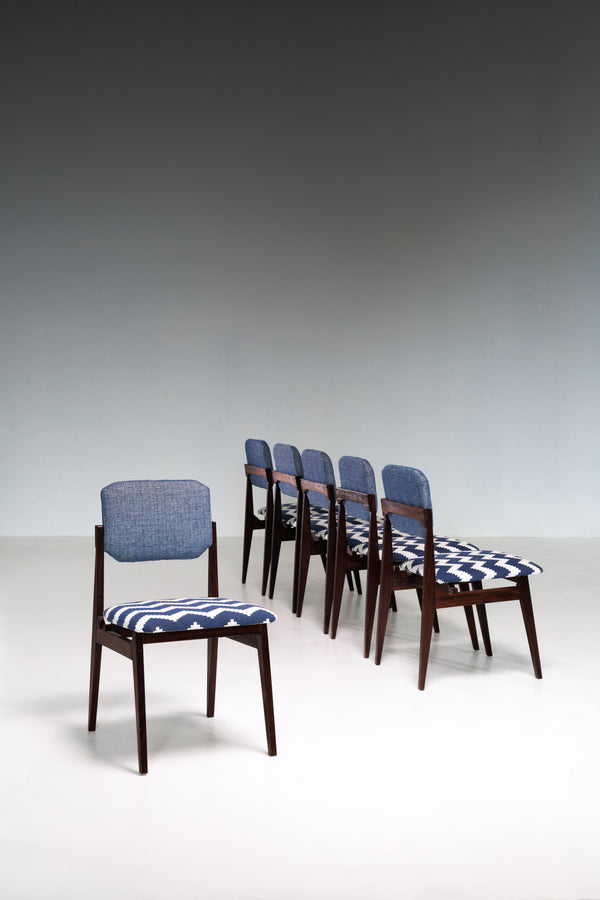 Set of Six Italian Mid-Century Dining Chairs, 1960s