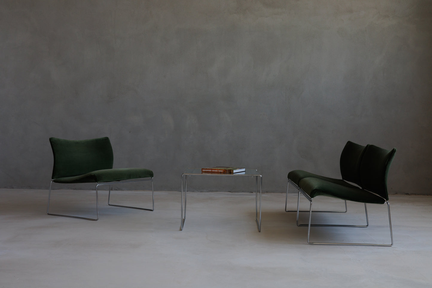 Set of 3 Armchairs and Coffee Table by Kazuhide Takahama for Gavina