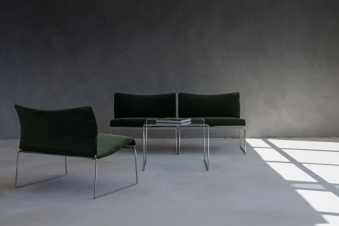 Set of 3 Armchairs and Coffee Table by Kazuhide Takahama for Gavina
