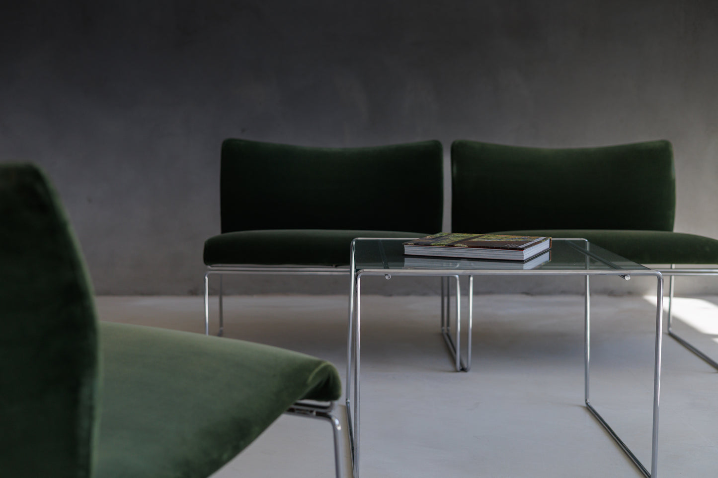 Set of 3 Armchairs and Coffee Table by Kazuhide Takahama for Gavina