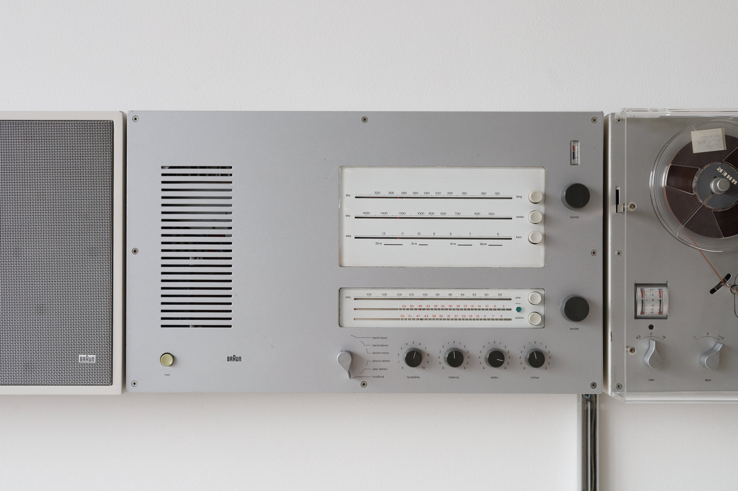 A very rare Braun Wall Unit Stereo by Dieter Rams