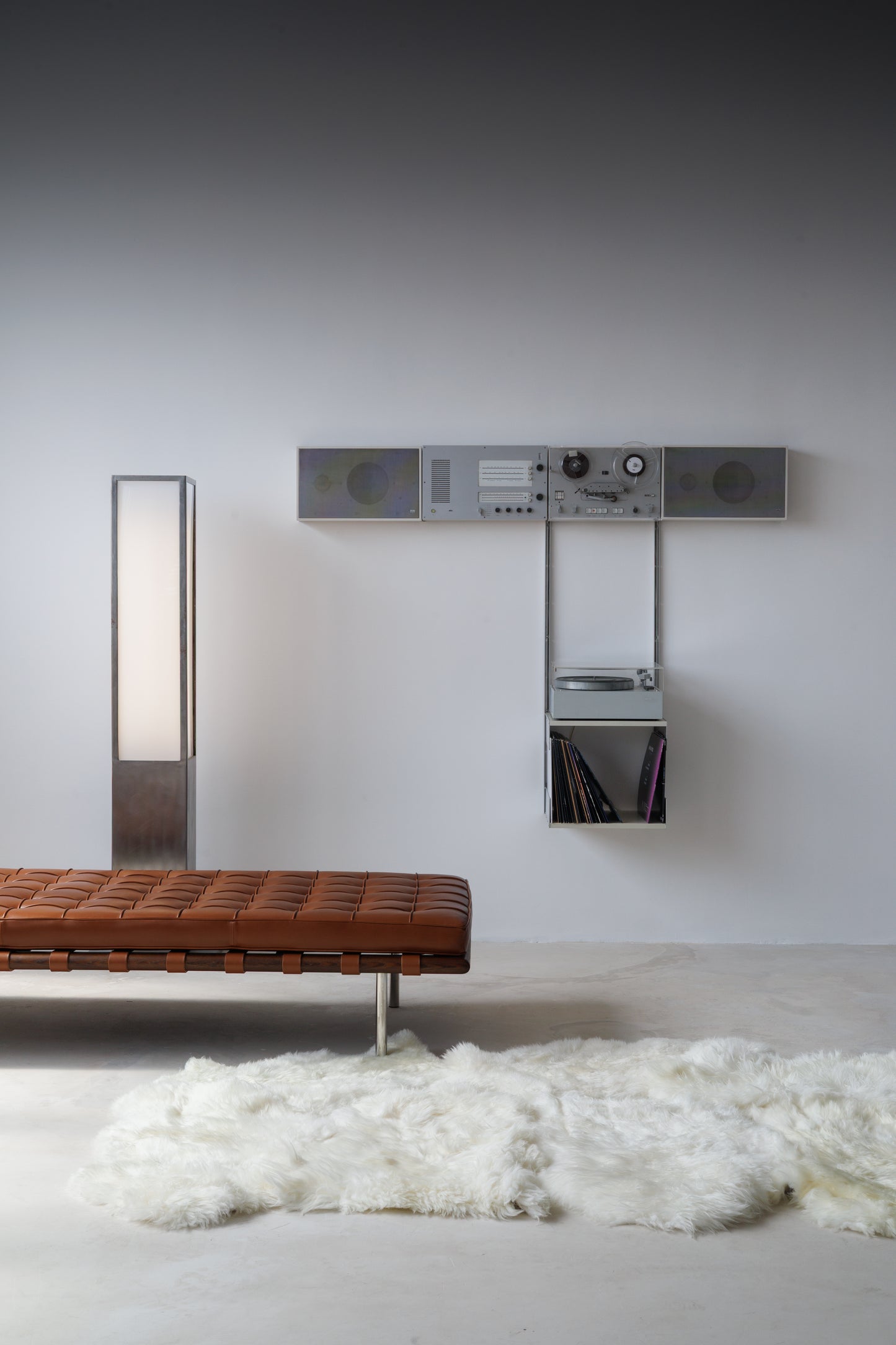 A very rare Braun Wall Unit Stereo by Dieter Rams