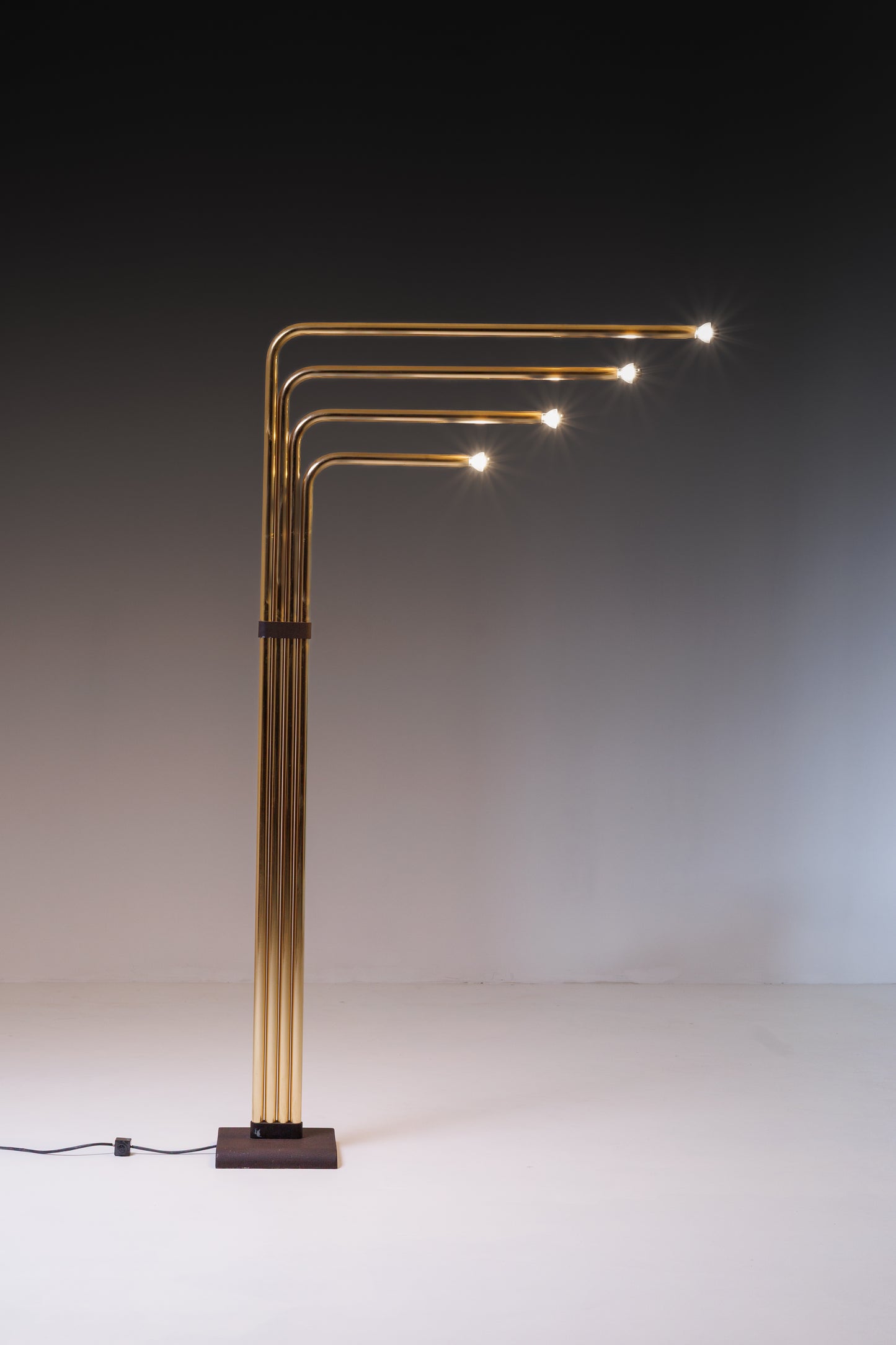 Brass-Plated Floor Lamp by Goffredo Reggiani, 1970s