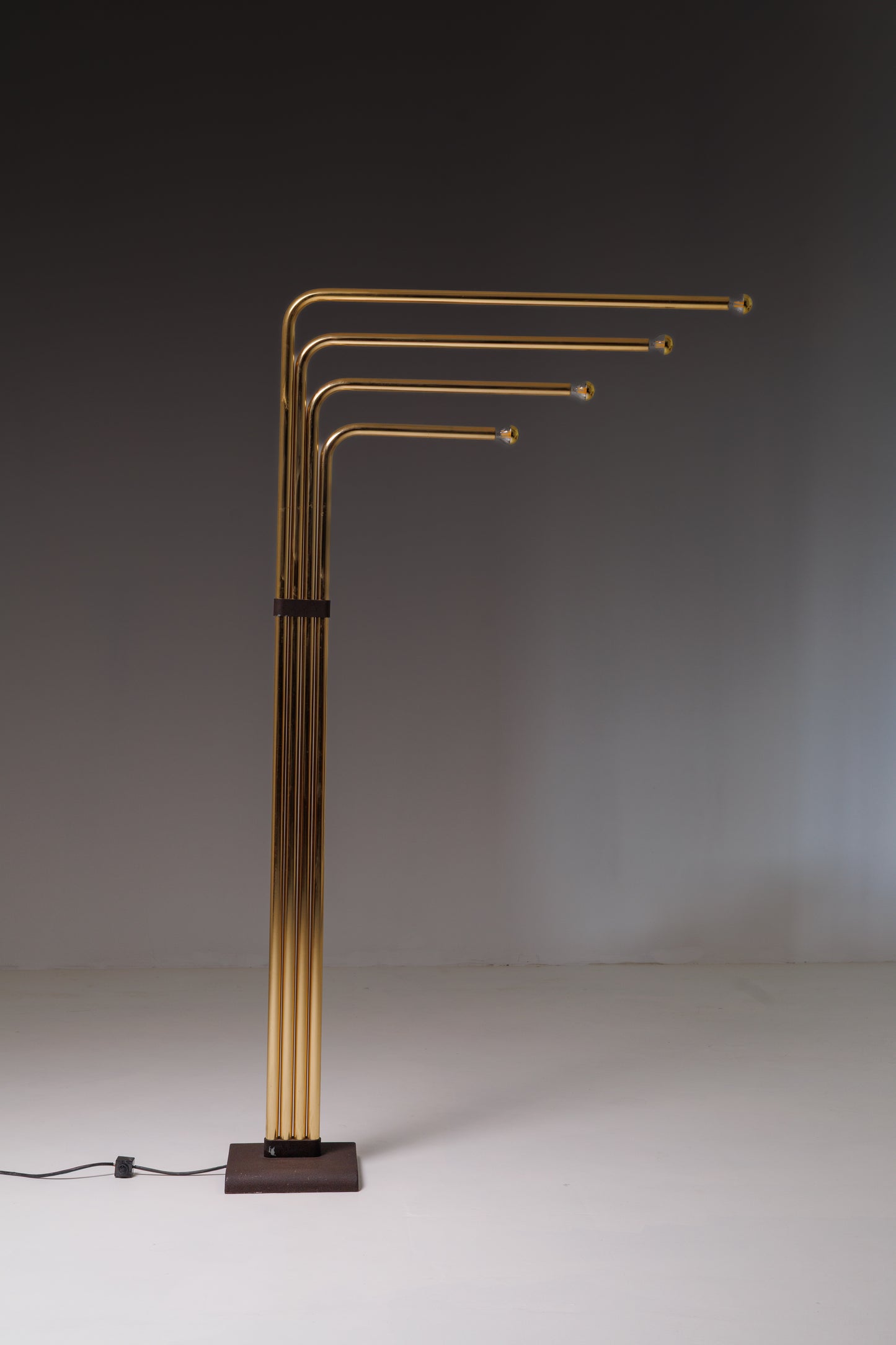 Brass-Plated Floor Lamp by Goffredo Reggiani, 1970s
