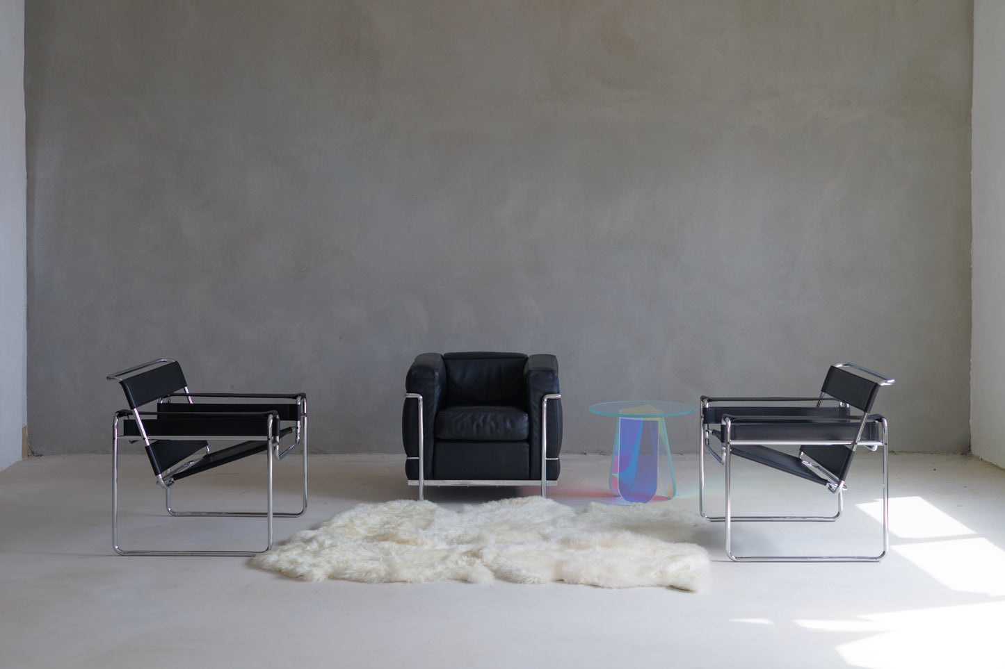 LC2 Armchair by Le Corbusier - Black Leather