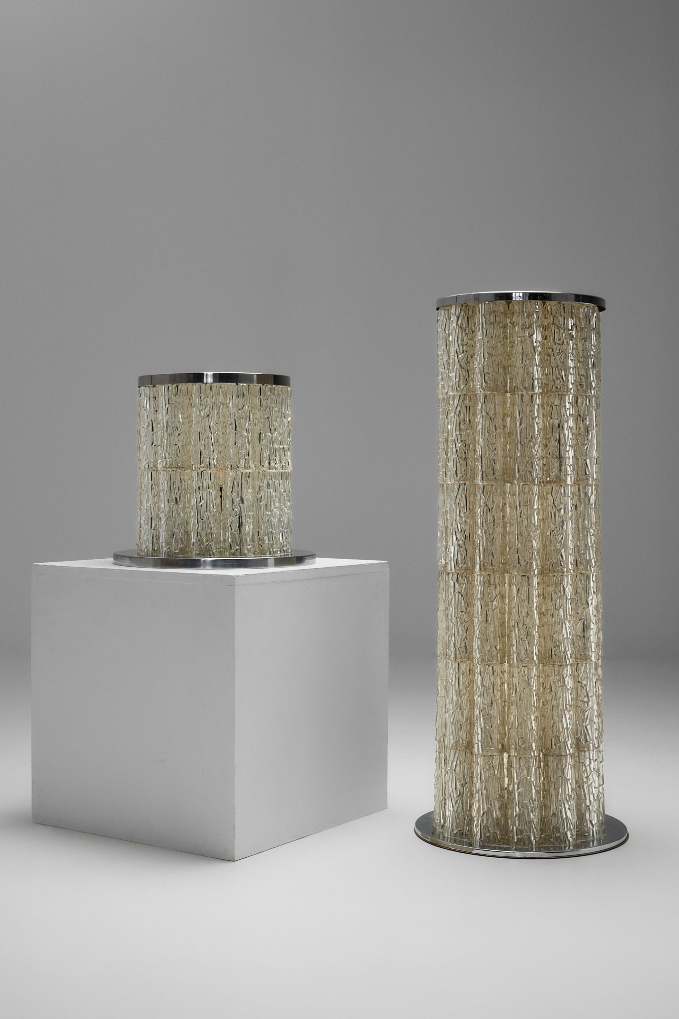 Set of 2 Amber Tronchi Lamp