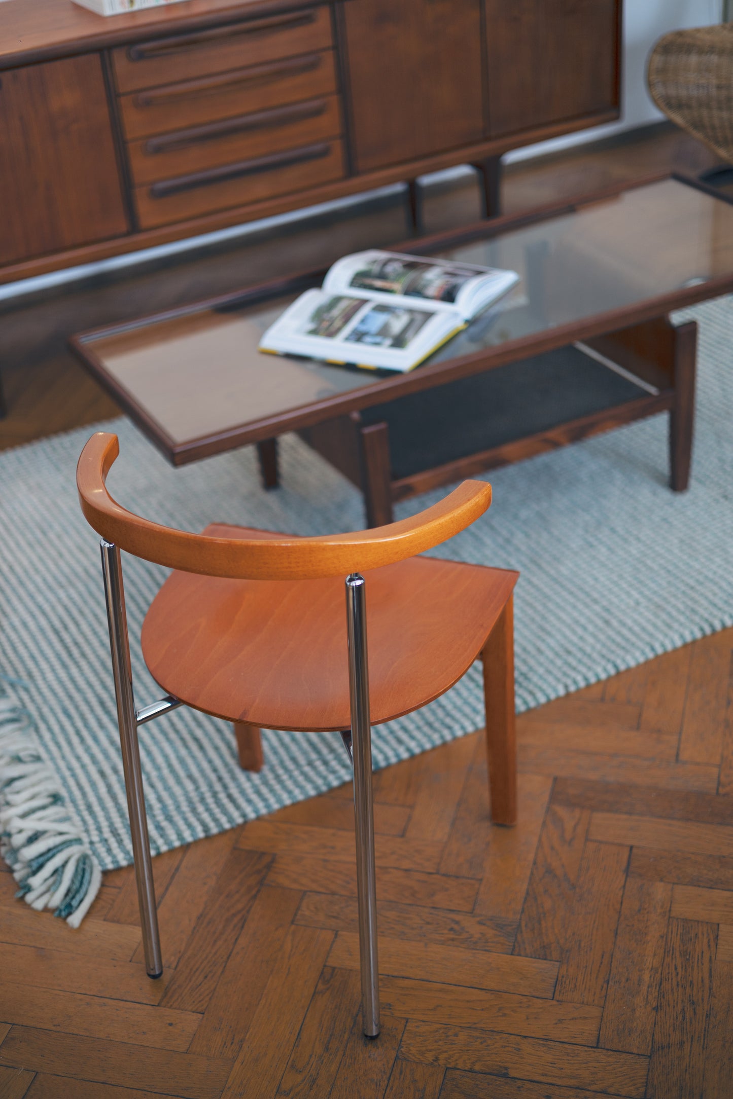 Mid-Century Coffee Table- Bent Teak Wood