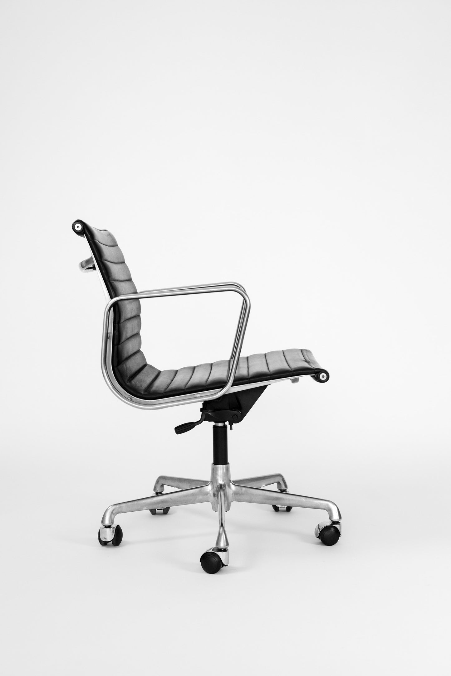 Office Chair Black Leather by Charles and Ray Eames for Vitra