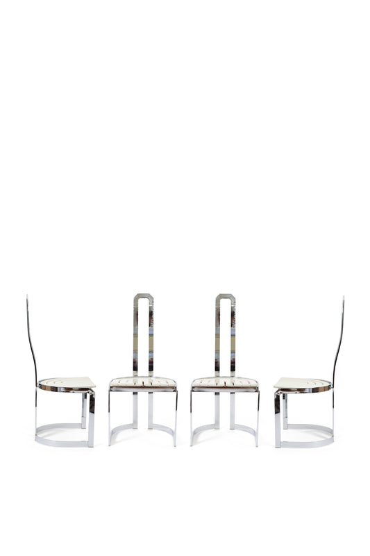 Set de 4 Scaune Dining Postmodern Vintage, anii 1980