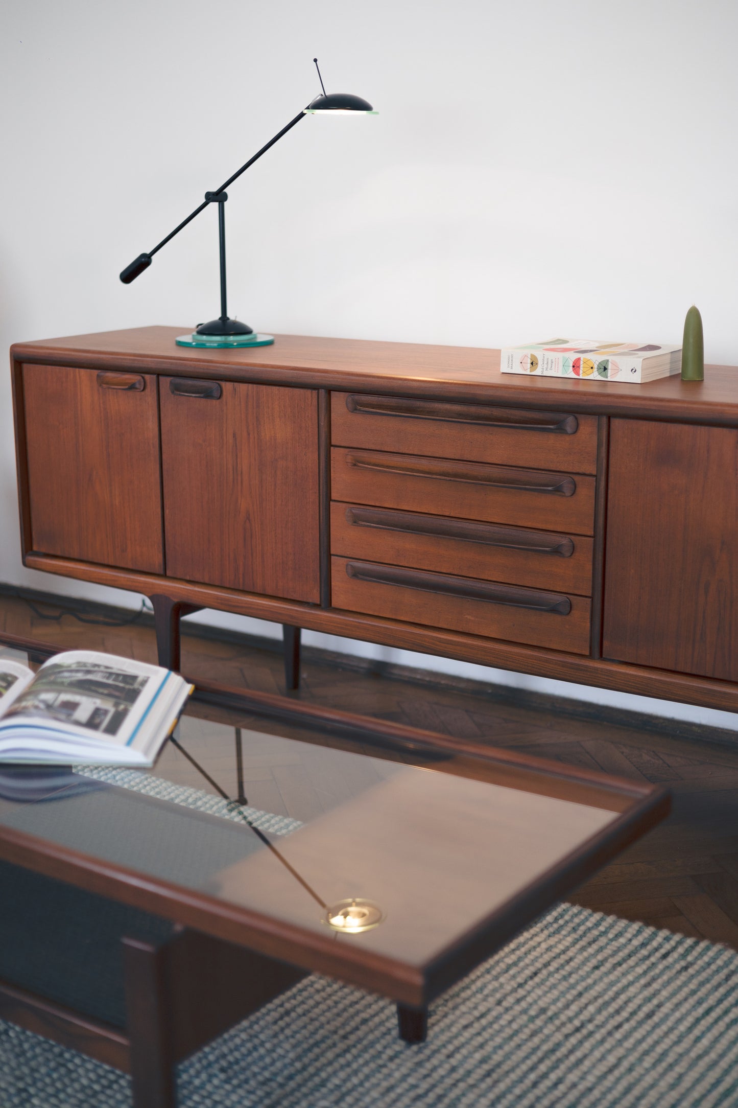 Mid-Century Spacious Sideboard-Teak Wood by John Herbert