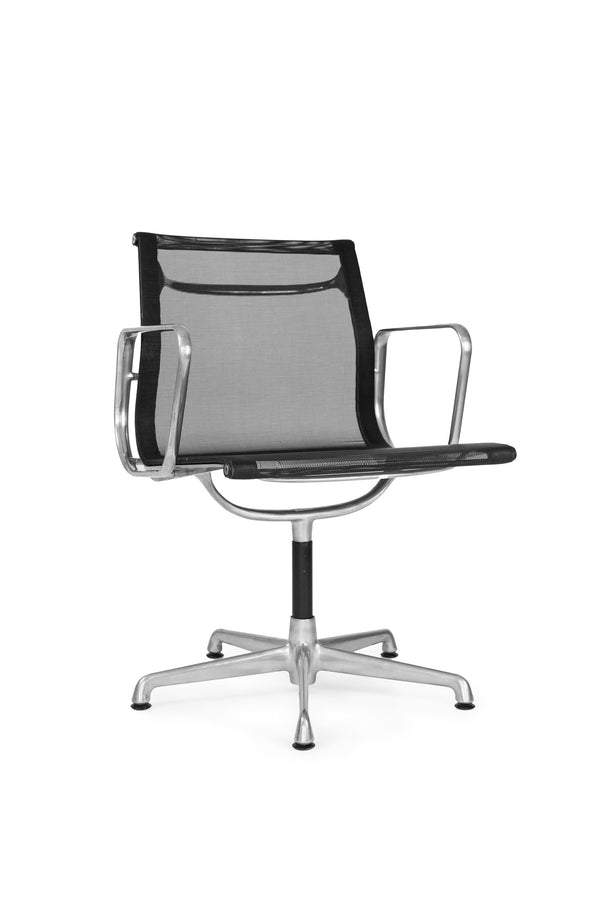 Scaun Birou Vintage de Plasă Negru EA 108 Charles & Ray Eames pentru ICF