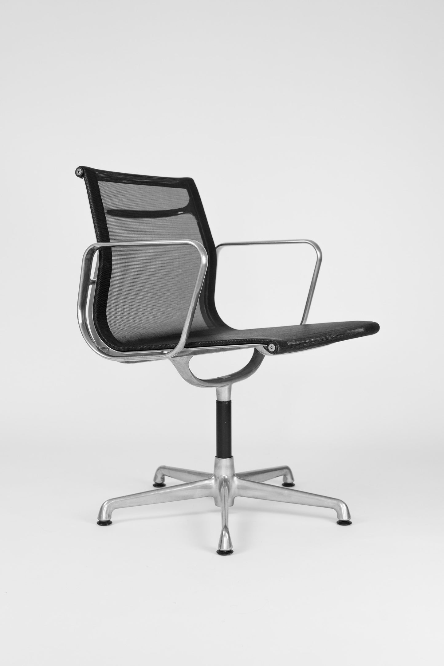 Office Chair Black Mesh EA 108 by Charles & Ray Eames for ICF