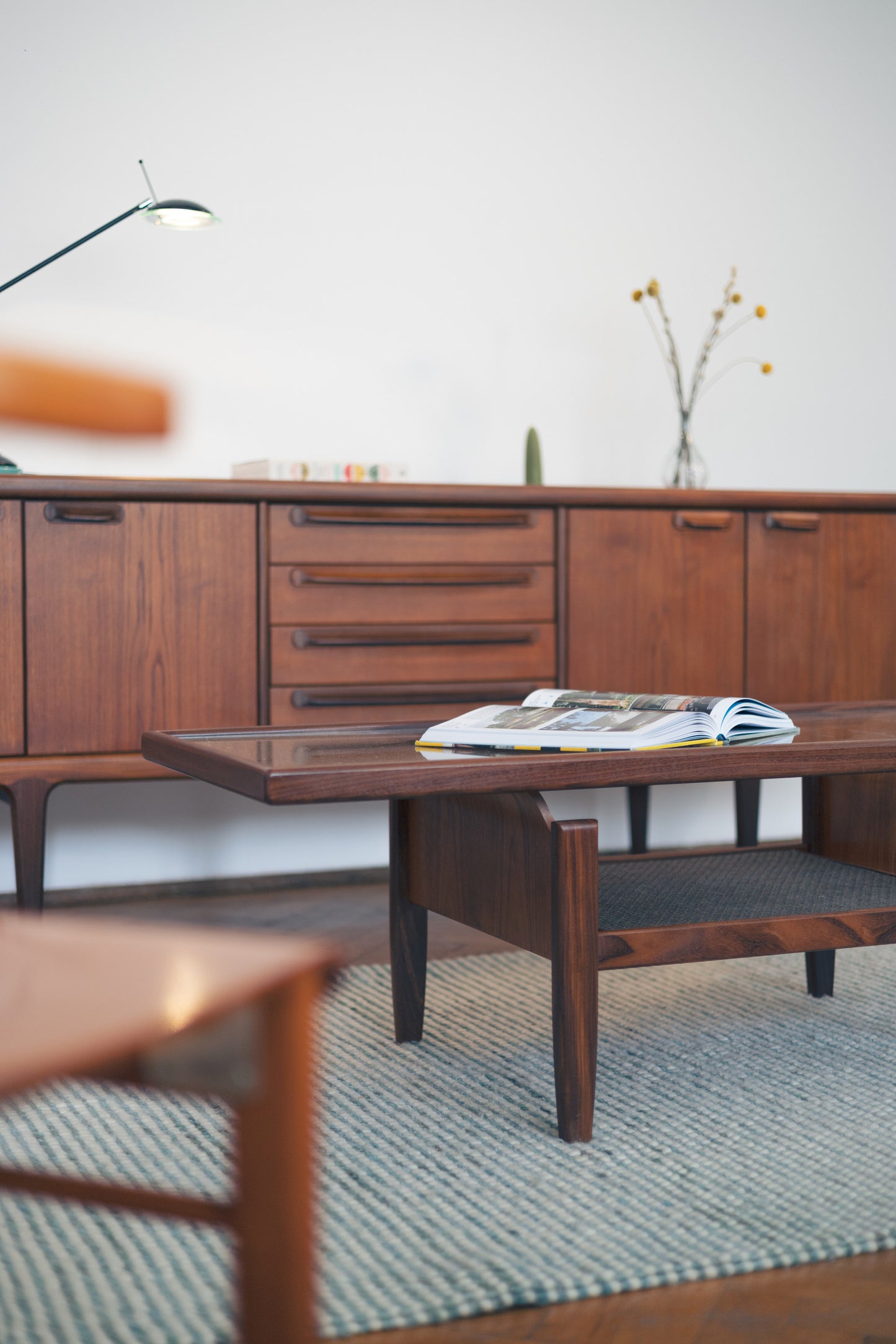 Mid-Century Spacious Sideboard-Teak Wood by John Herbert