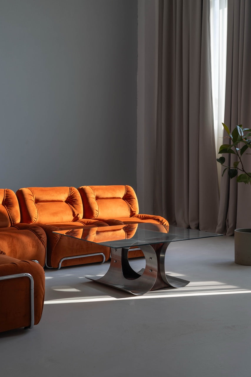 François Monnet Coffee Table, France, 1970s