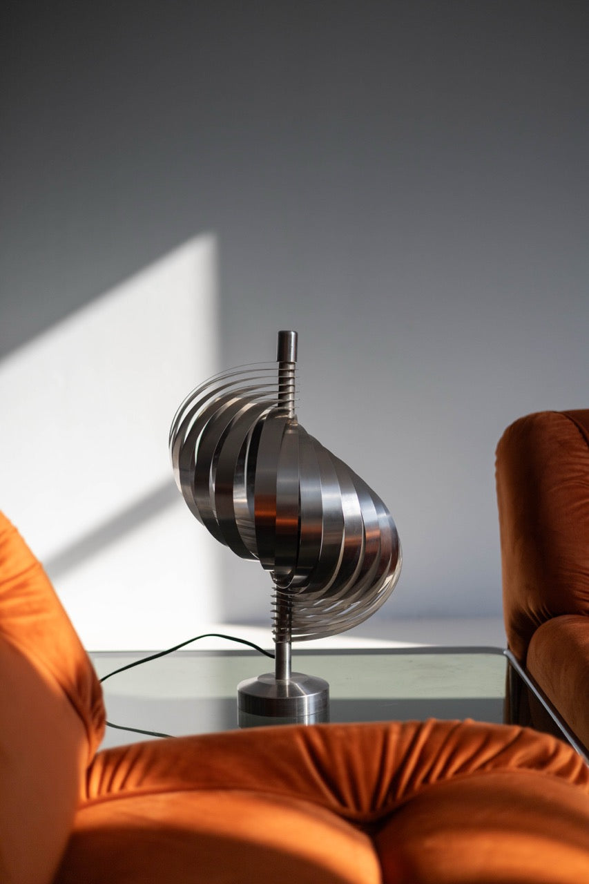 Spiral Table Lamp, Henri Mathieu, France, 1970s