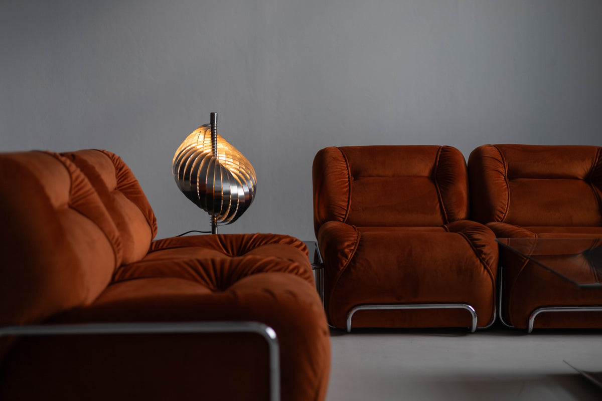 Spiral Table Lamp, Henri Mathieu, France, 1970s