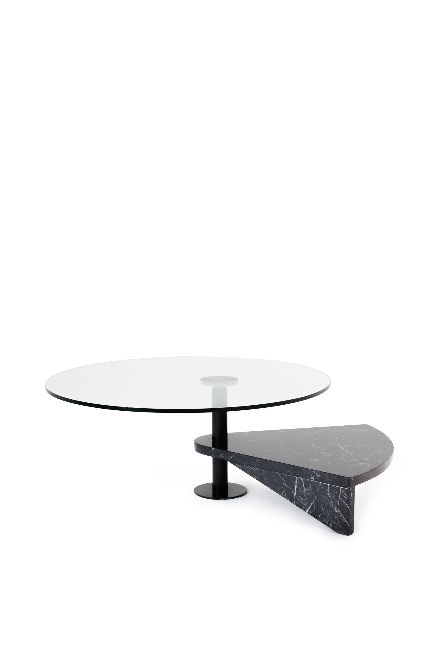 Postmodernist Black Marble Coffee Table by Acerbis 1980s Italy