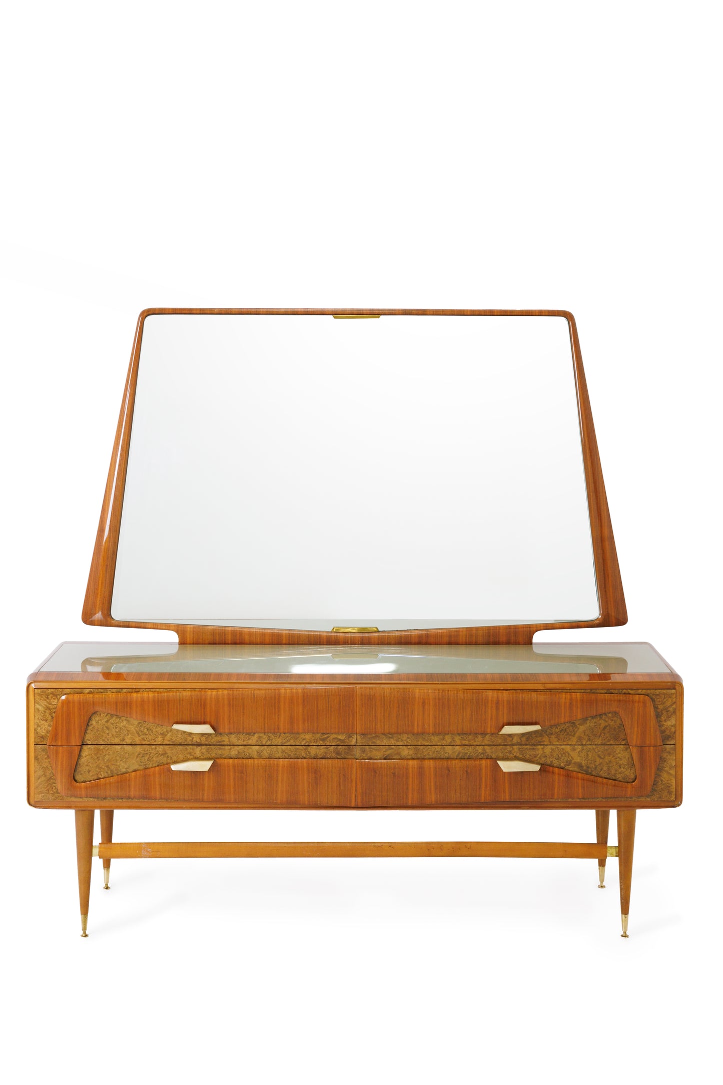 Burlwood Mid-Century-Modern Sideboard by Silvio Cavatorta for La Permanente Mobili Cantu - Italy 1950s