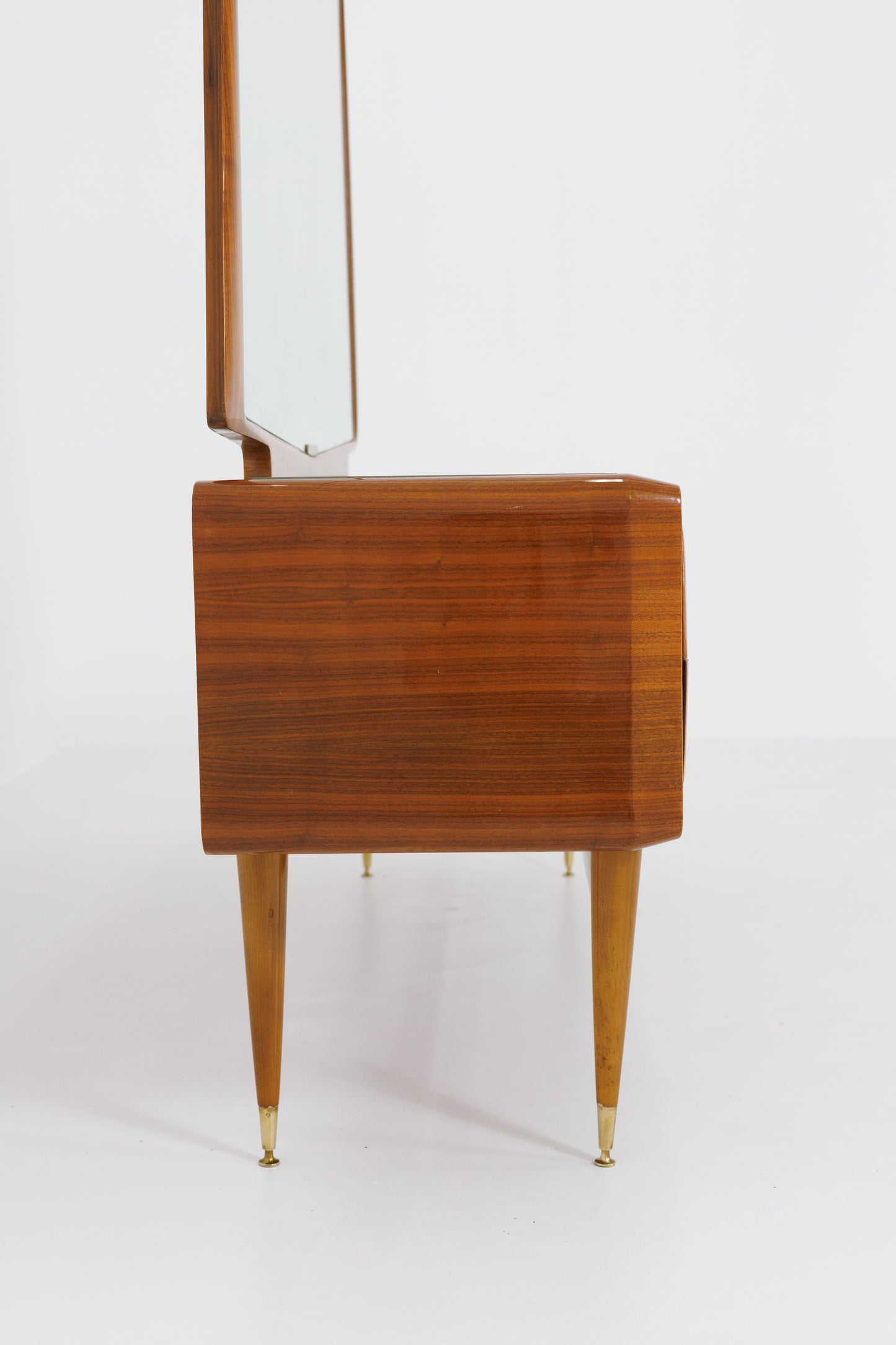 Burlwood Mid-Century-Modern Sideboard by Silvio Cavatorta for La Permanente Mobili Cantu - Italy 1950s