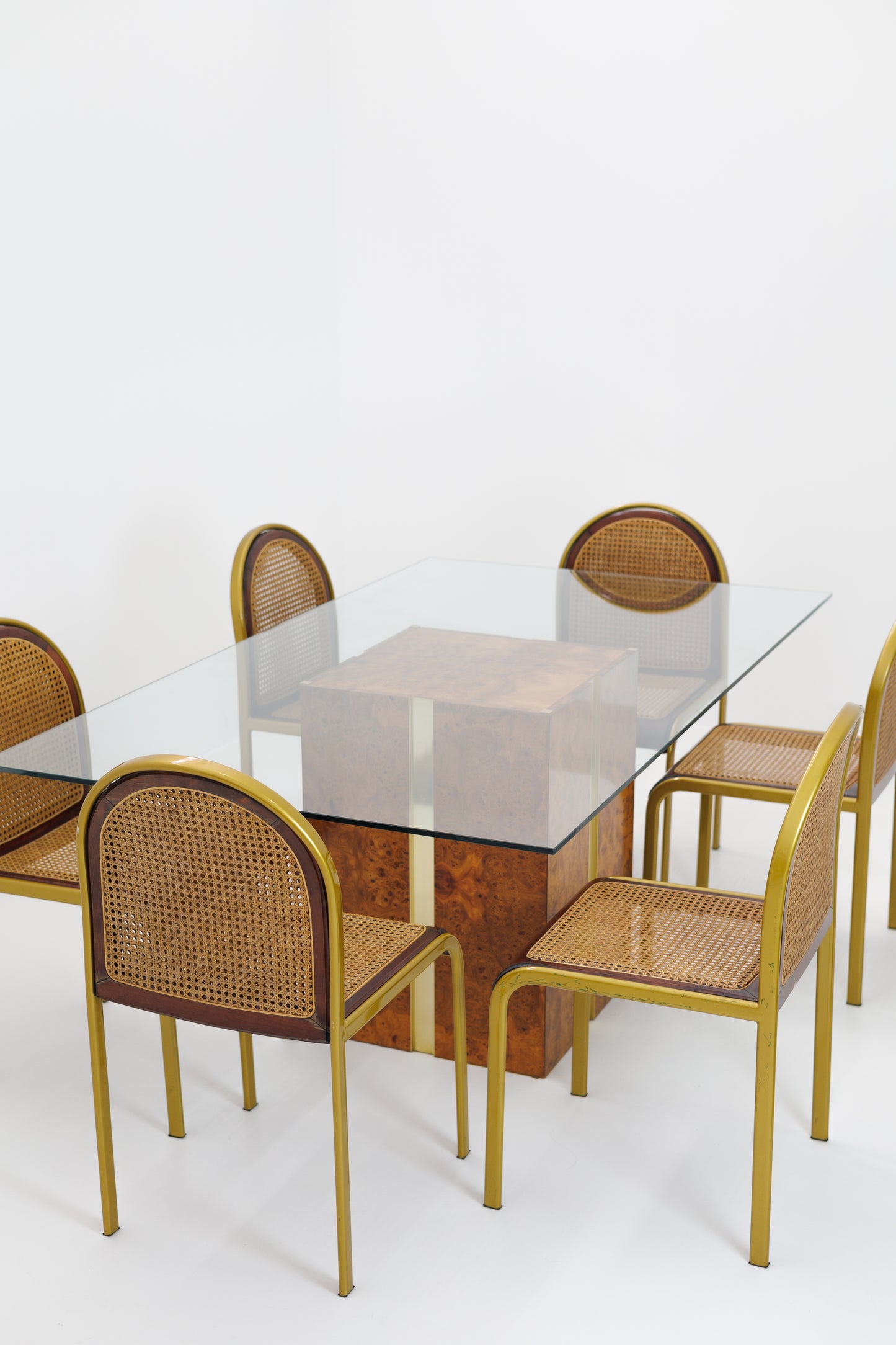 Vintage Dining Set by Jean Claude Mahey for Roche Bobois, 1980s