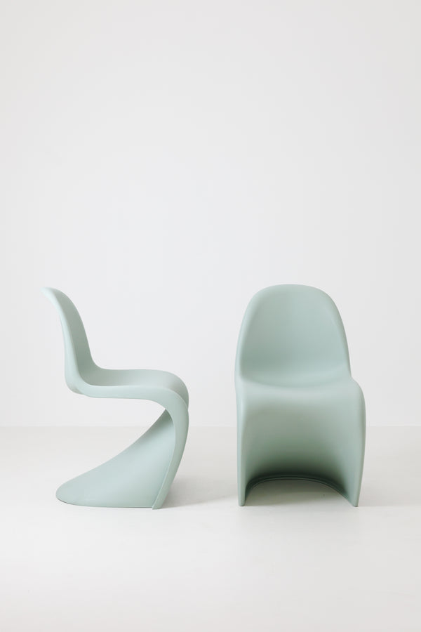 Set of 2 Mint Green Verner Panton Chairs