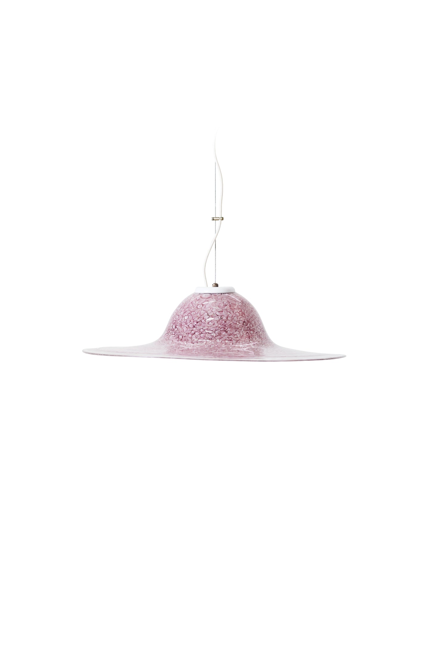 Pink Murano Ceiling Lamp Neverrino by Gae Aulenti for Vistosi for Vistosi - Italy, 70s