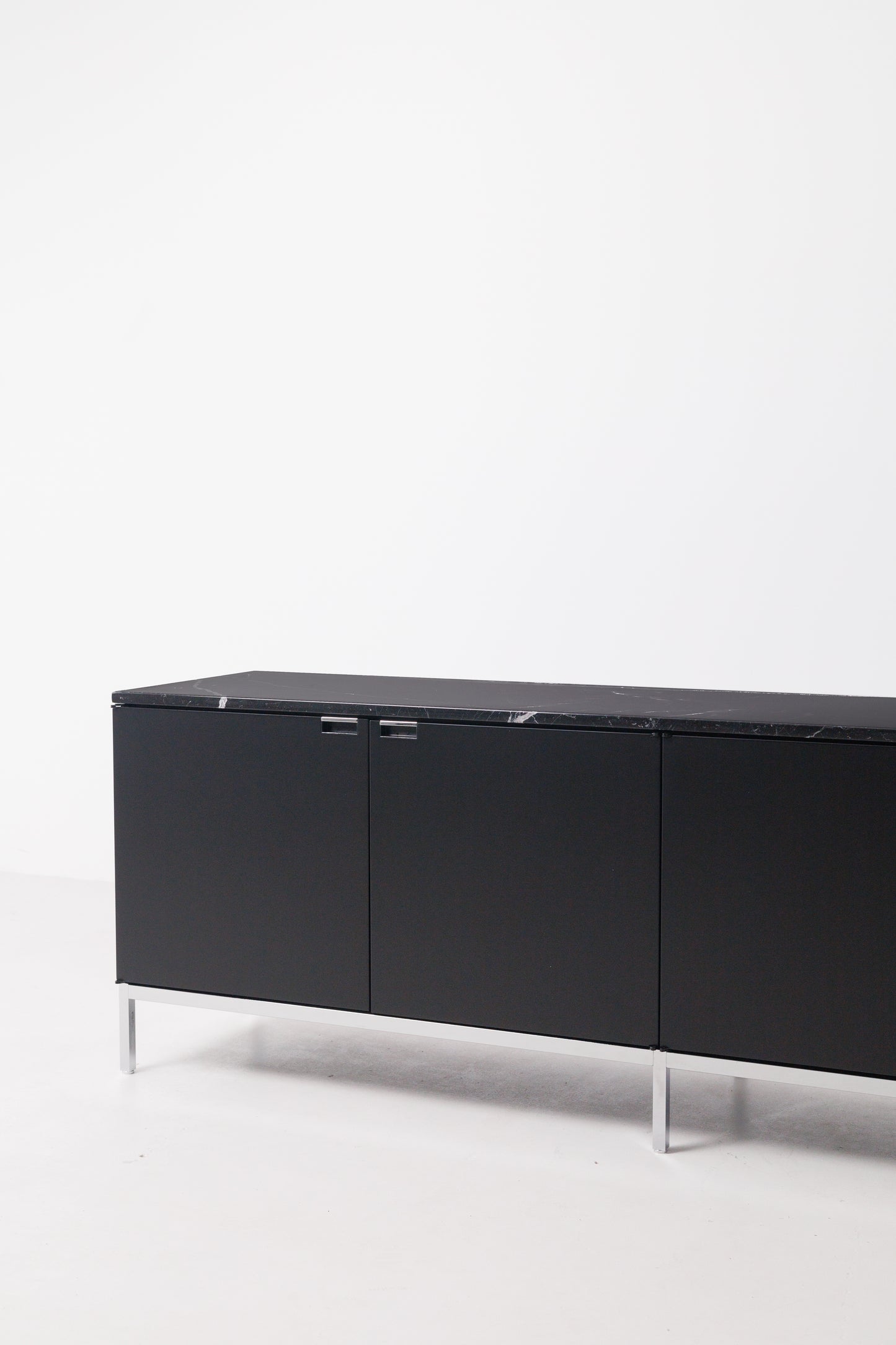 Black Marble Top Sideboard by Florence Knoll for Knoll