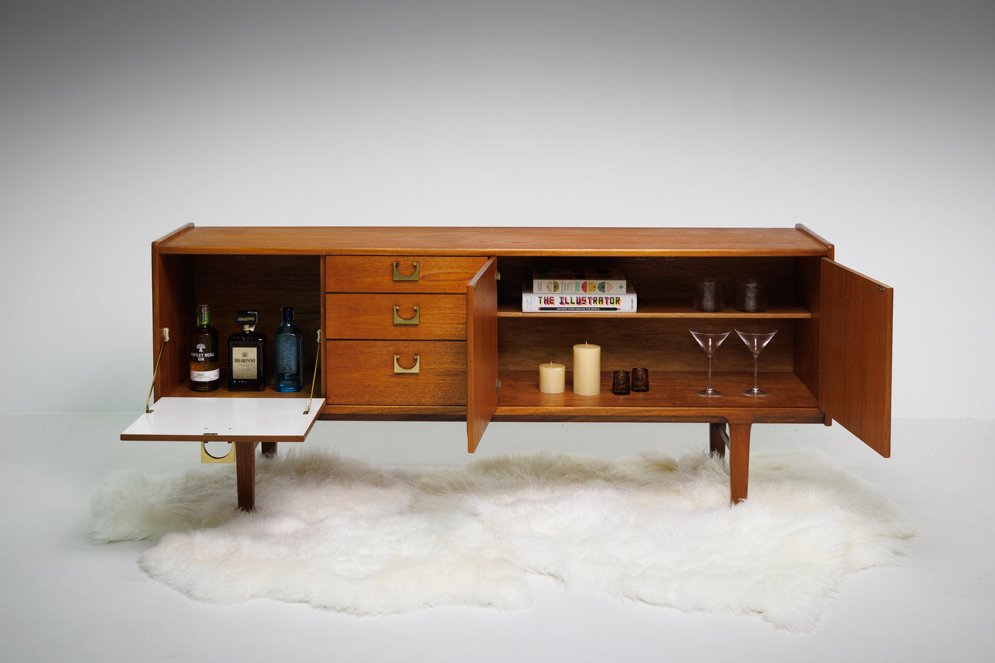 Vintage Mid Century 'Nathan' Mahogany Sideboard