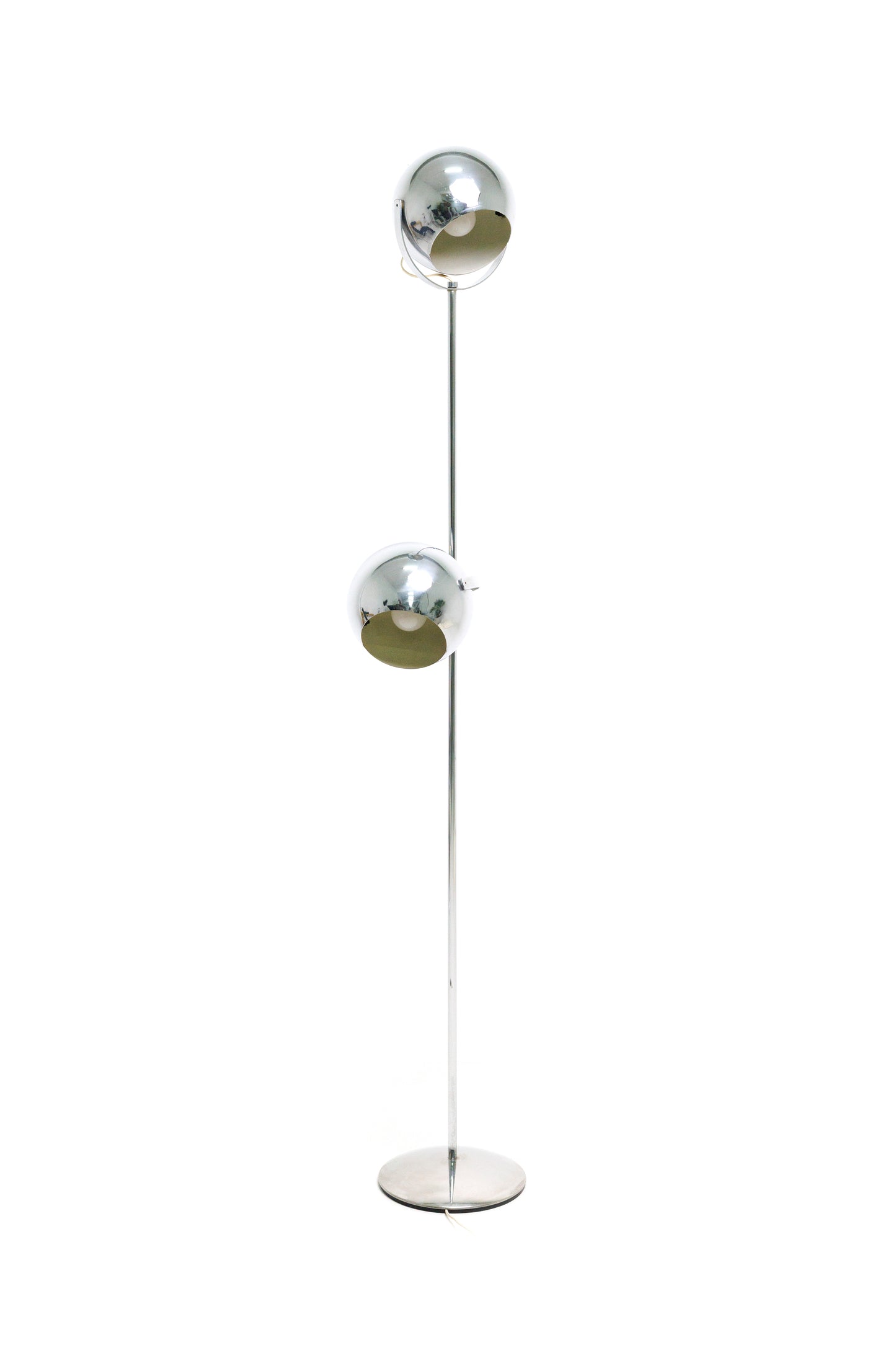 Reggiani Chromed Eyeball Floor Lamp, Italy, 1960s