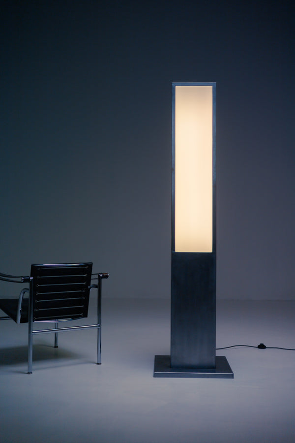 Modernist Column Floor Lamp, 1970s, Italy