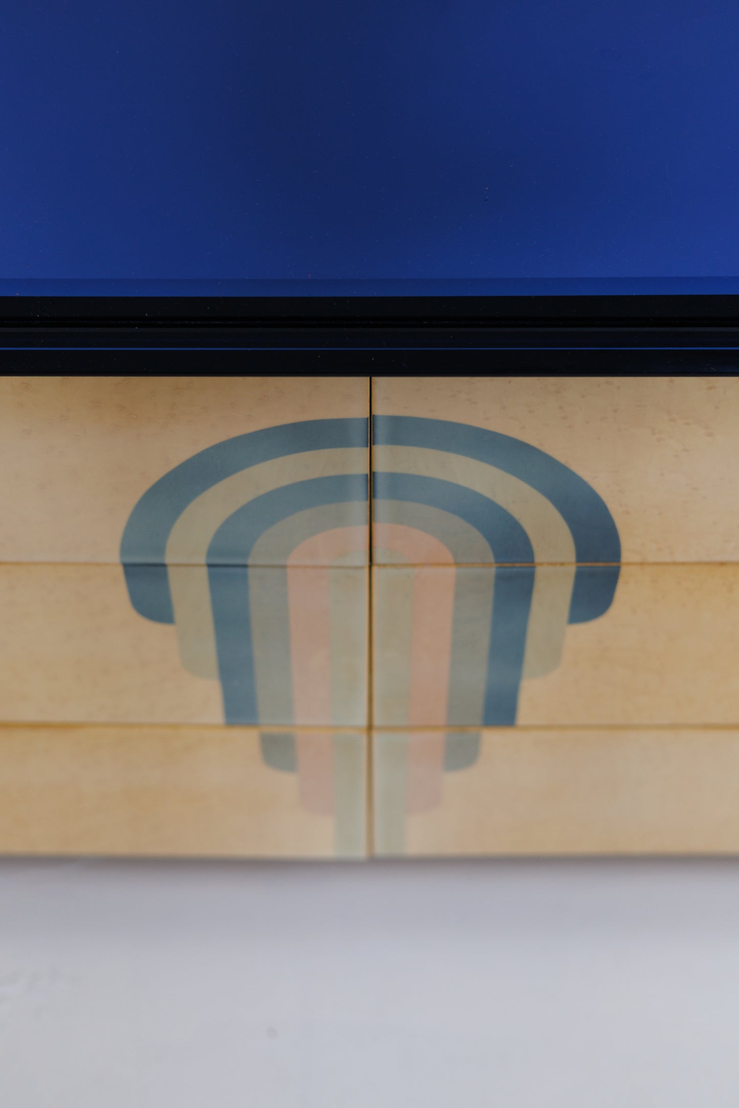 Vintage Burlwood & Glass Sideboard by Gio Frigerio, Italy 1970s