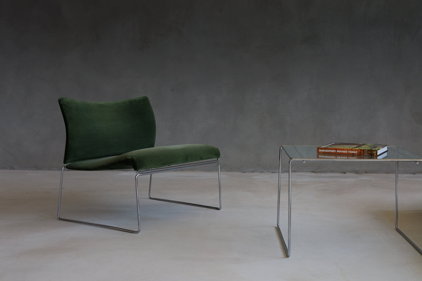 Set of 2 Armchairs Kazuhide Takahama Green Velvet