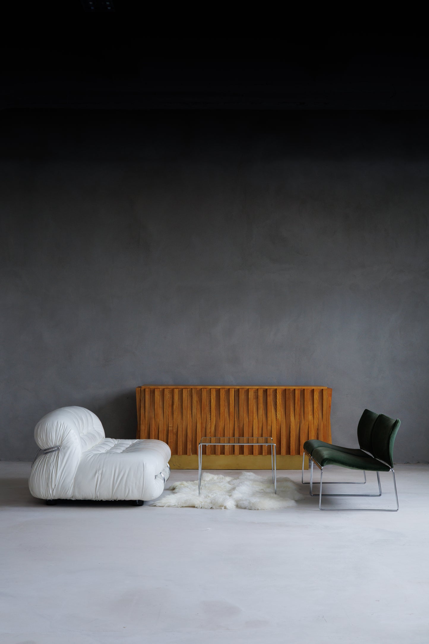 Soriana Sofa by Afra & Tobia Scarpa, produced by Cassina — in White Leather