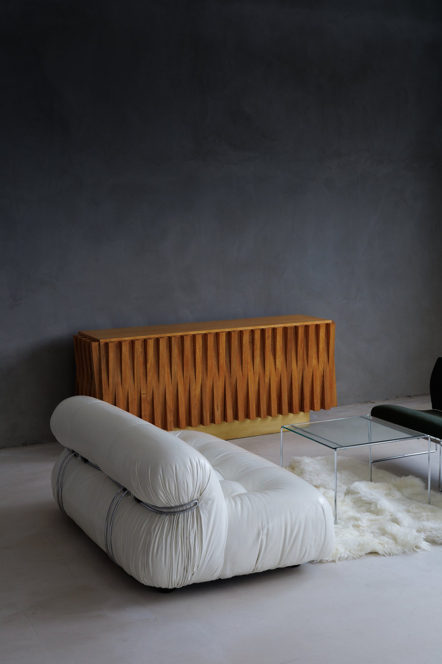 Soriana Sofa by Afra & Tobia Scarpa, produced by Cassina — in White Leather