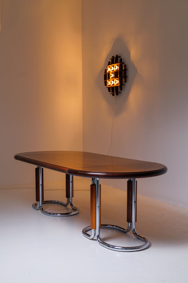 Vintage Modernist Dining Table 250 cm length Italy, 1970s