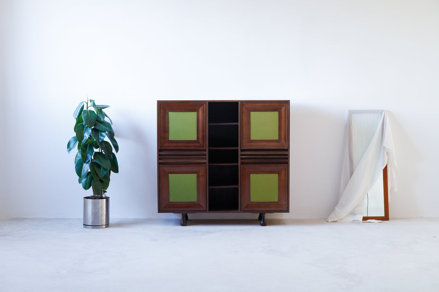 Angelo Mangiarotti for Sorgente dei Mobili | Mahogany Cabinet, Italy, 1960s