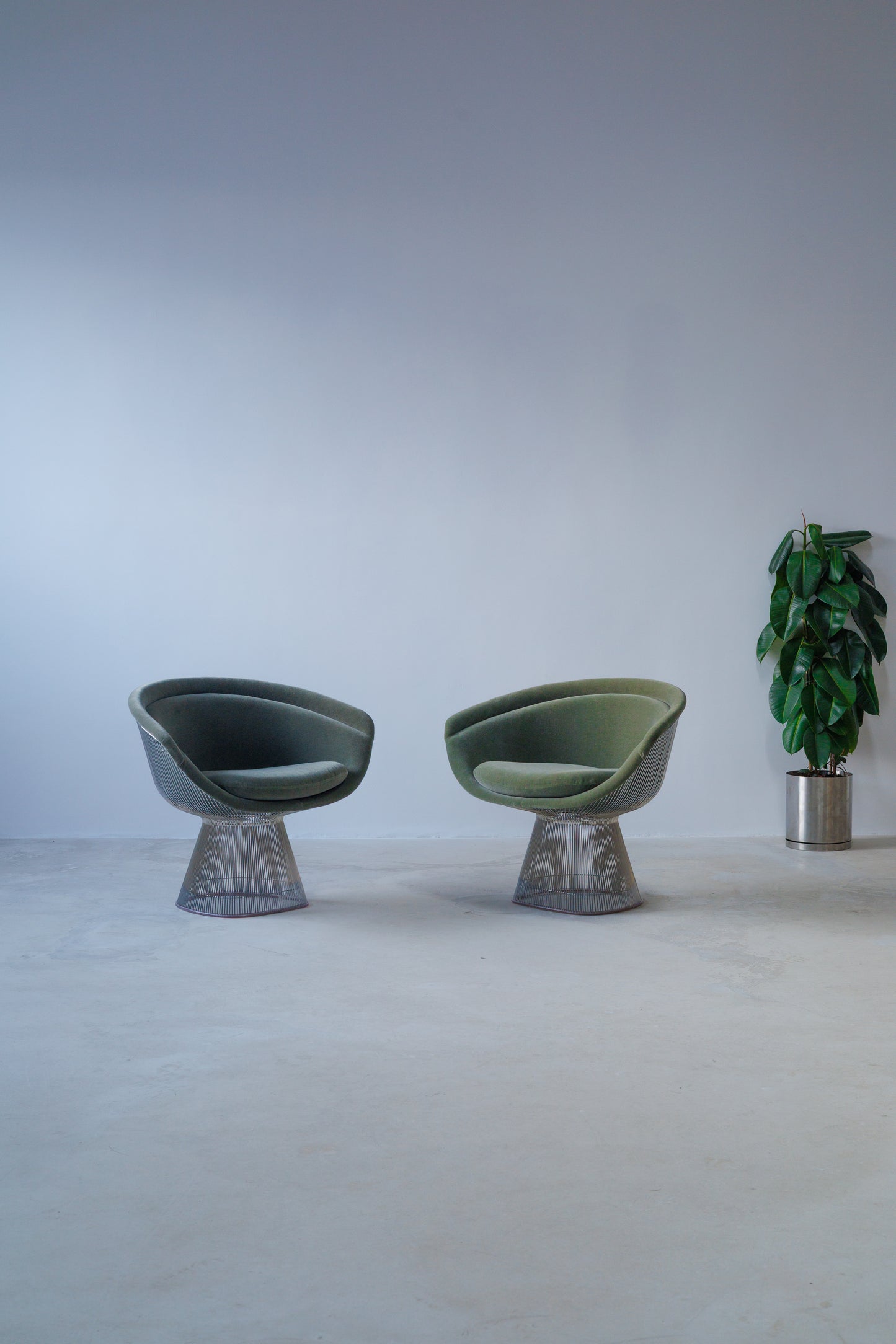 Set of 2 Platner Lounge Chairs by Warren Platner for Knoll