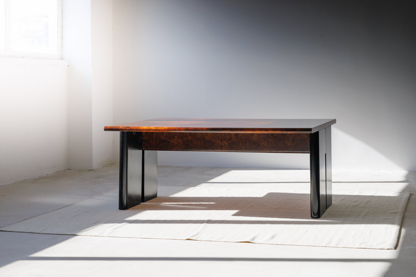 Executive Burlwood Desk 1980s