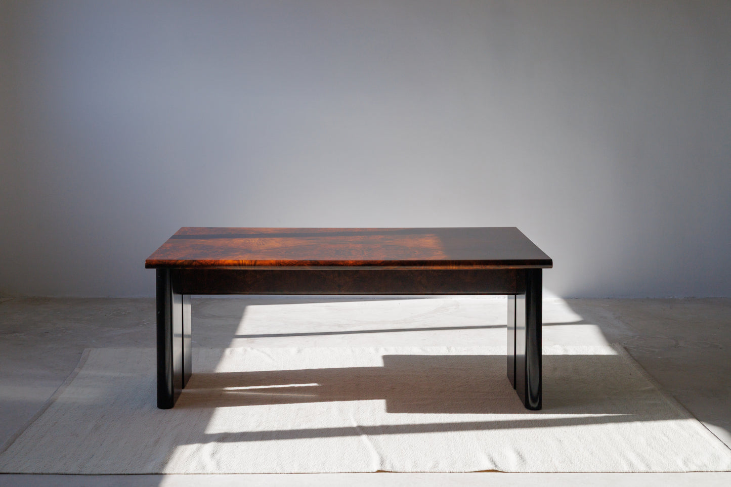 Executive Burlwood Desk 1980s