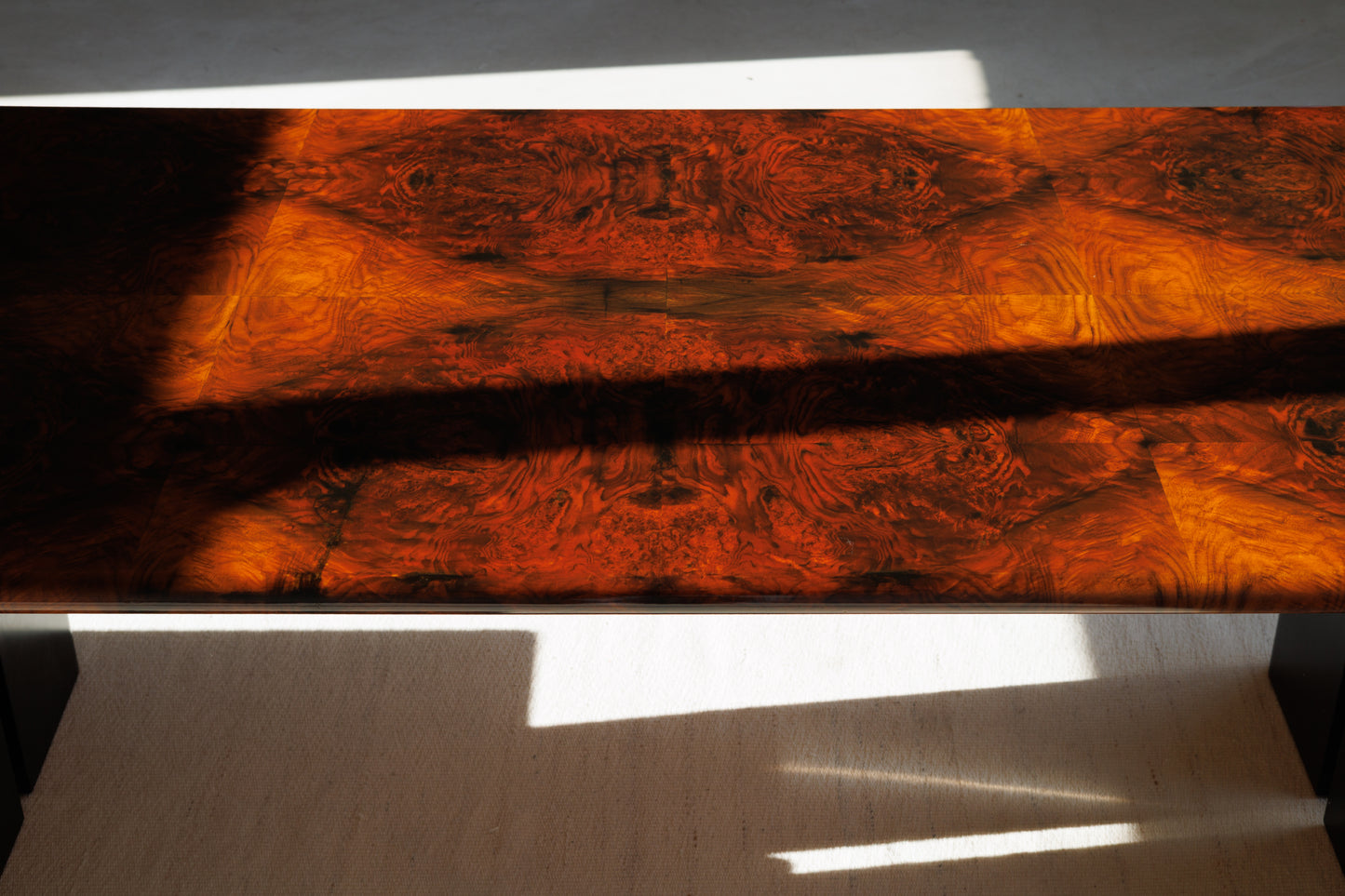 Executive Burlwood Desk 1980s