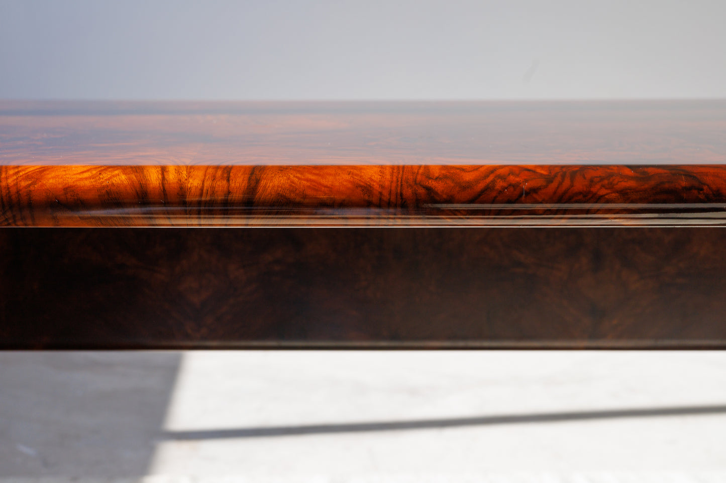 Executive Burlwood Desk 1980s