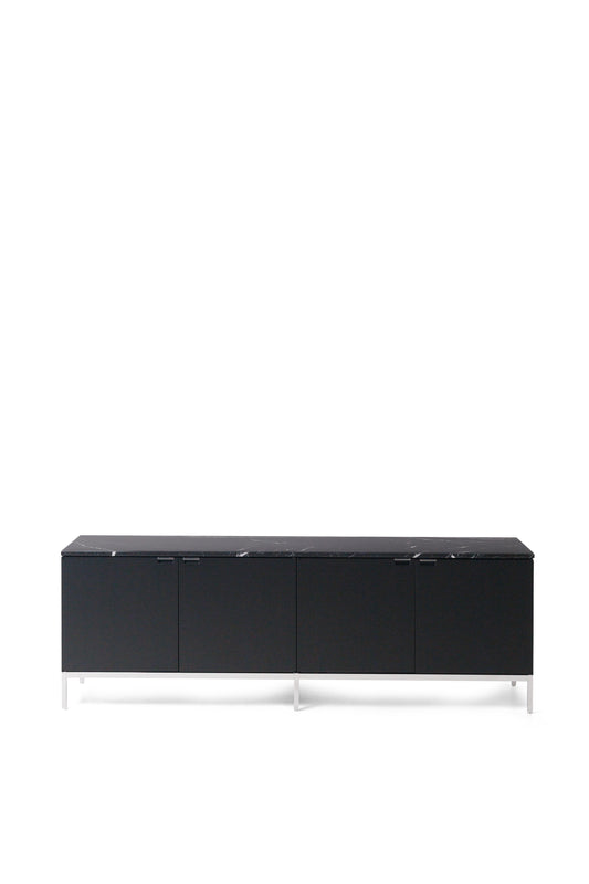 Black Marble Top Sideboard by Florence Knoll for Knoll