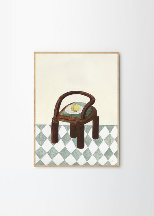 Poster by Isabelle Vandeplassche - Chair with fruit